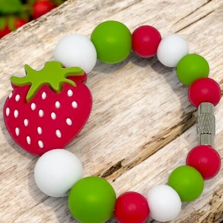 Strawberry Charm for Tumbler Handles, Backpacks, Water Bottle and Keychains