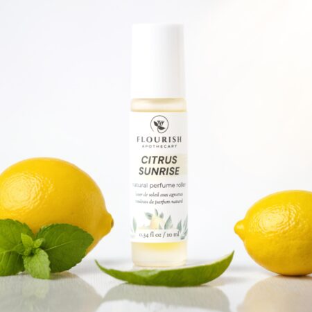 Citrus Sunrise natural perfume roller made by Flourish Apothecary of Victoria, BC