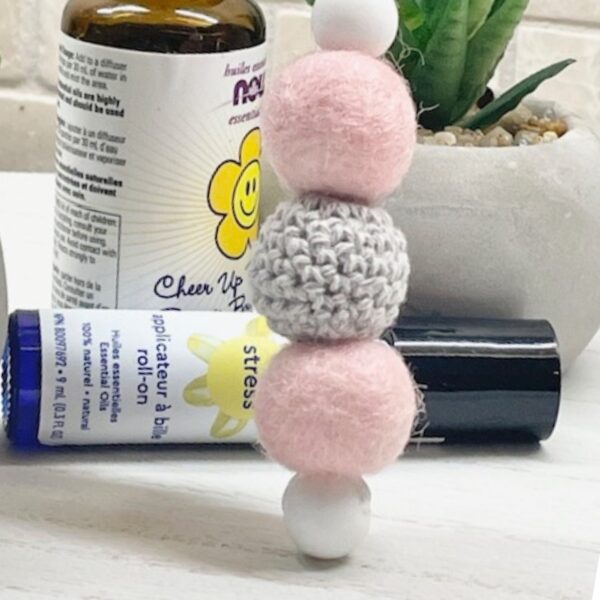 Pink Beaded Aromatherapy Diffuser – Scent Chain for Car & Home