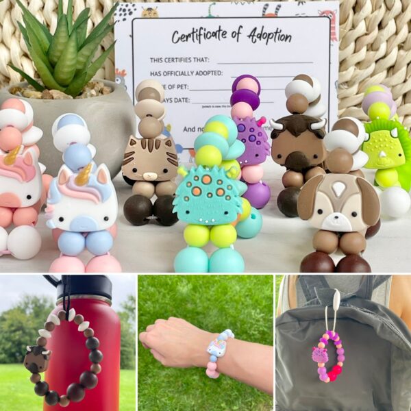 Cat Fidget Friend Bracelet, Fidget Toy for Stress Relief, Sensory Play for Kids & Adults