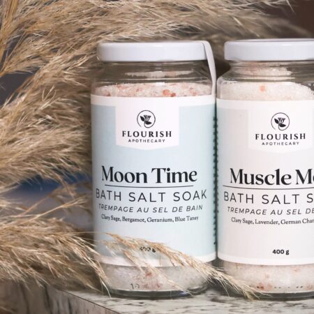 Botanical Bath Salt Soaks made by Flourish Apothecary of Victoria, BC