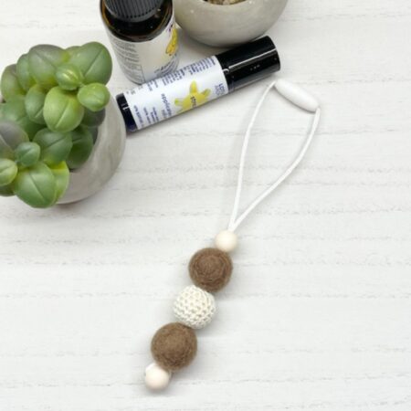 Brown Beaded Aromatherapy Diffuser – Scent Chain for Car & Home