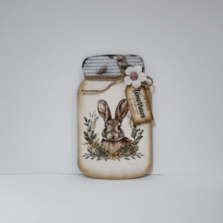 Mason Jar Bunny Magnet