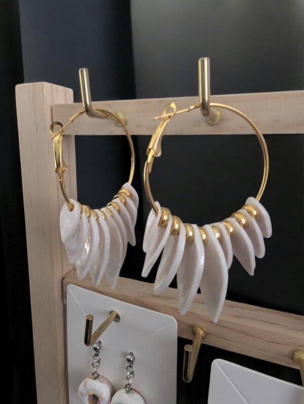 White petal hoops