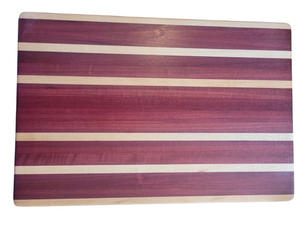Custom Handmade Purple Heart, Maple 18x12 cutting board