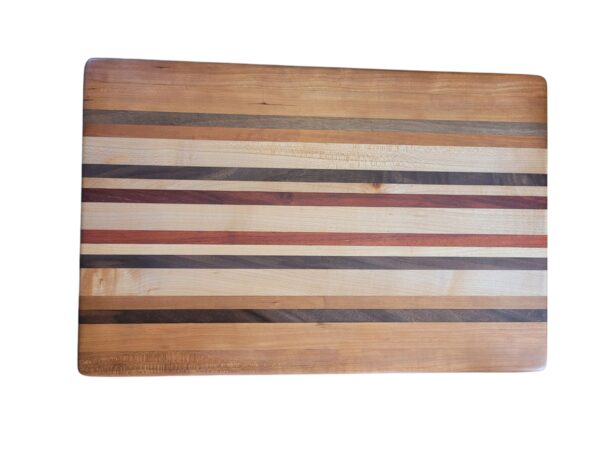 CCustom Handmade Cherry, Maple, Walnut, and Paduk 18x12 Cutting Board