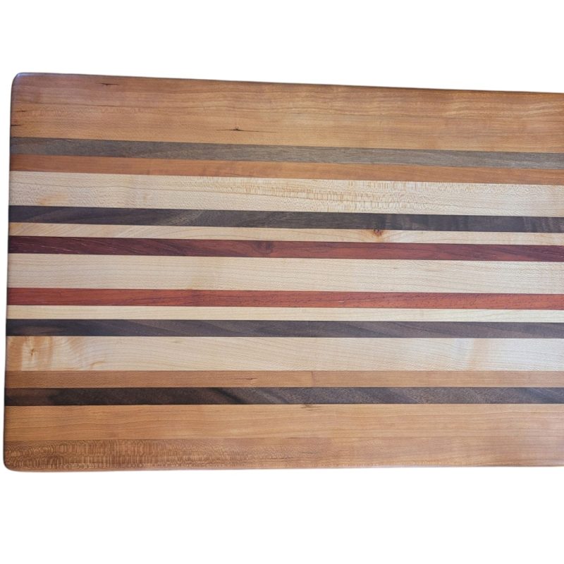 CCustom Handmade Cherry, Maple, Walnut, and Paduk 18x12 Cutting Board