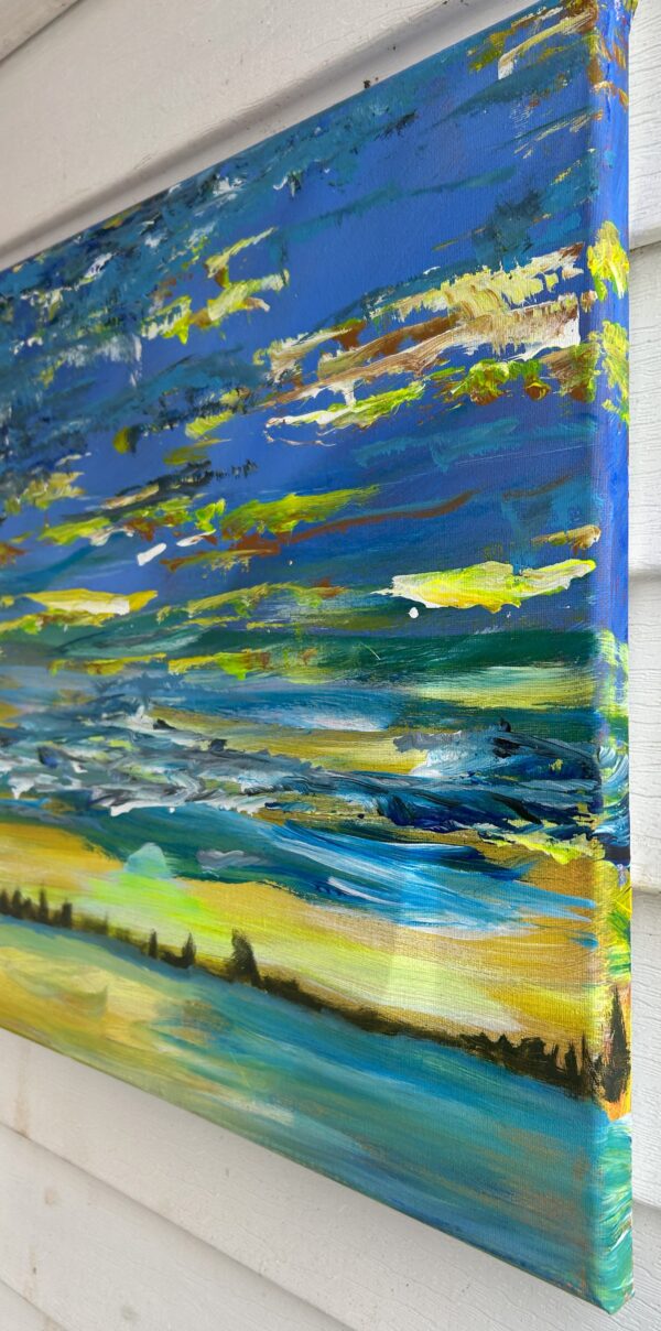 Across The Field- 18x24 Acrylic on Canvas- Original Canadian Landscape
