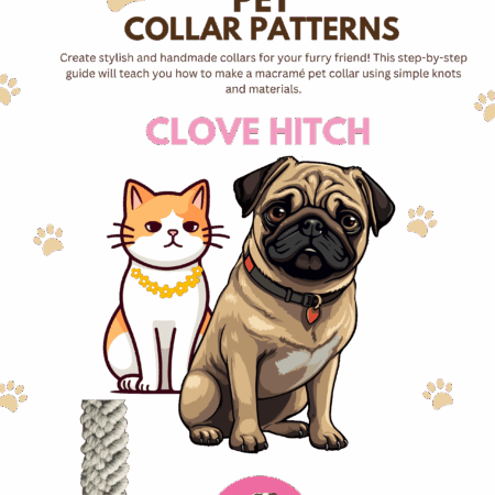 Pet Collar Macrame DIY Pattern - Clove Hitch Pattern - Digital download