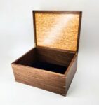 Large Walnut and Birdseye Maple Keepsake Box 13"L x 10"W x 6"H