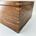 Large Walnut and Birdseye Maple Keepsake Box 13"L x 10"W x 6"H