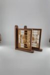 Walnut Kumiko Bookends
