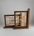 Walnut Kumiko Bookends