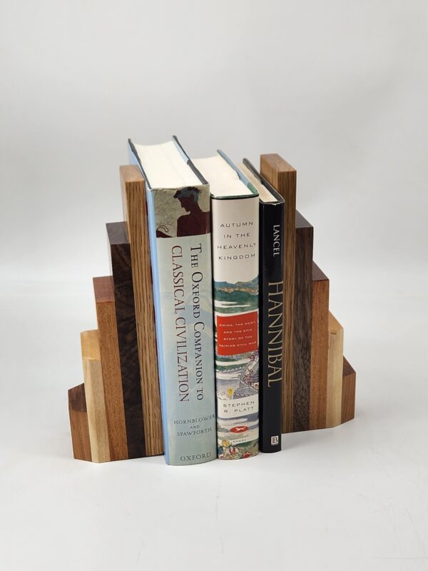 Stepped Wood Bookends