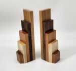 Stepped Wood Bookends