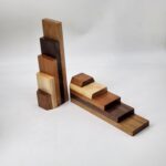 Stepped Wood Bookends