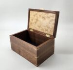 Personalized Engraving Walnut and Birdseye Maple Keepsake Box 8"L x 5"W x 4"H