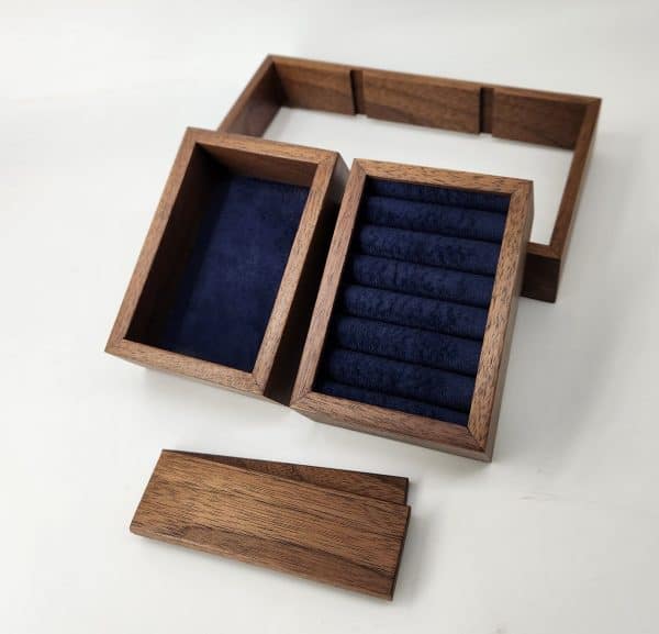 Personalized Engraving Walnut and Birdseye Maple Keepsake Box 8"L x 5"W x 4"H