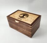 Personalized Engraving Walnut and Birdseye Maple Keepsake Box 8"L x 5"W x 4"H