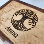Personalized Engraving Walnut and Birdseye Maple Keepsake Box 8"L x 5"W x 4"H