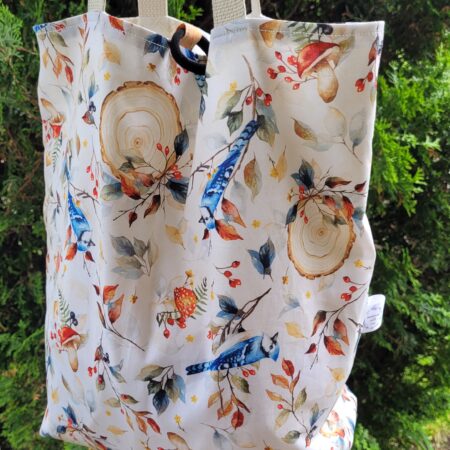 Reusable Cotton Shopping Bag for Purse, woodland
