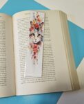 Set of 6 Water Colour Floral Cats Bookmarks for book lovers