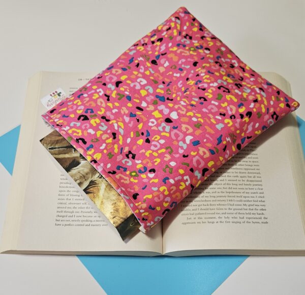 Pink Leppard Print Book Sleeve for book lovers