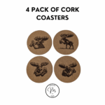 Boozy Moose Engraved Cork Coasters