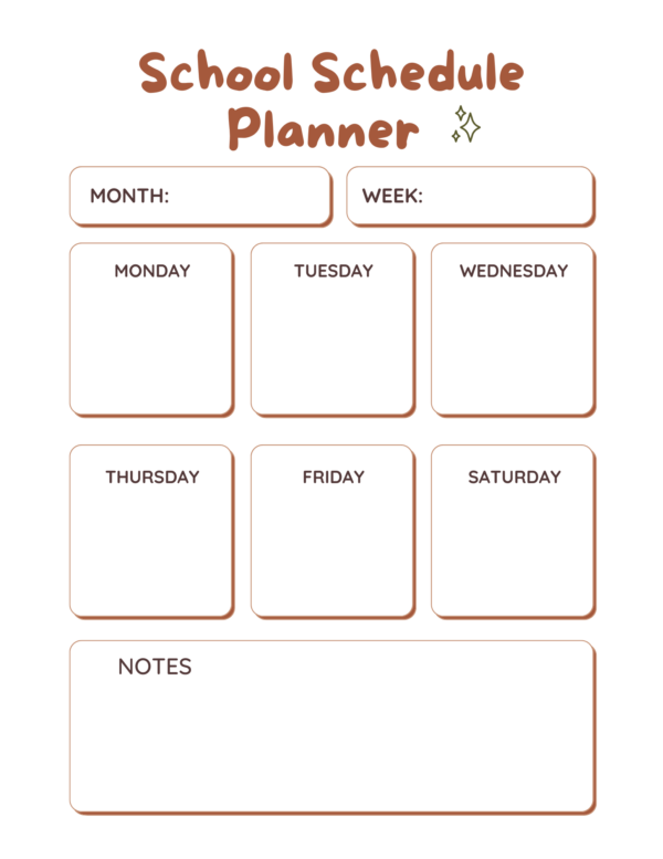 Back to School Planner- Digital