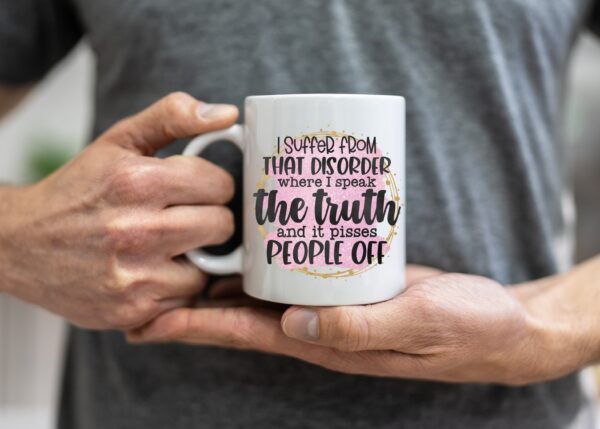 Bluntly Honest 11oz Mug - 'I Speak The Truth' Sassy Quote Cup, Sarcastic coffee mug.