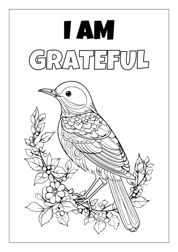 Positive Affirmations Coloring Book for Kids- Digital Download, Printable