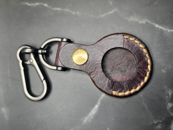 Apple Air Tag Holder Handcrafted from Premium Quality Vegetable Tanned Leather