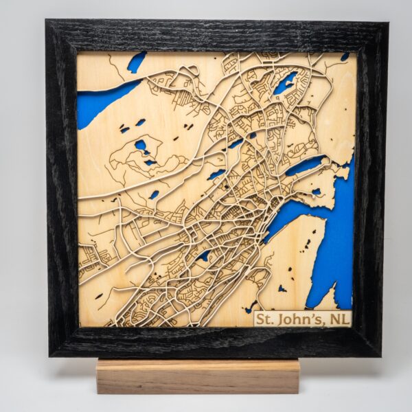 City Map Laser Cut and Framed
