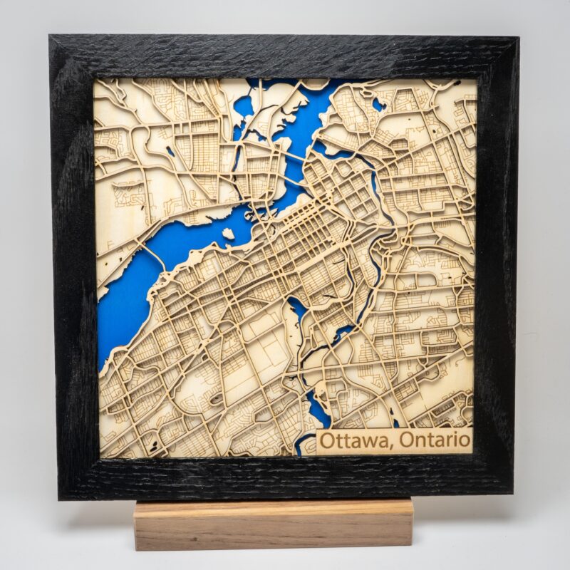 City Map Laser Cut and Framed