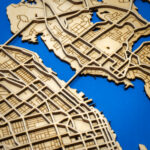 City Map Laser Cut and Framed