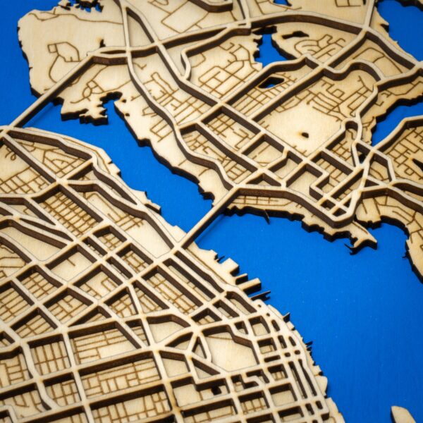 City Map Laser Cut and Framed