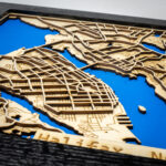 City Map Laser Cut and Framed