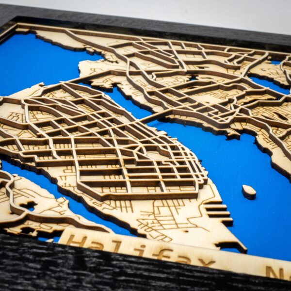 City Map Laser Cut and Framed