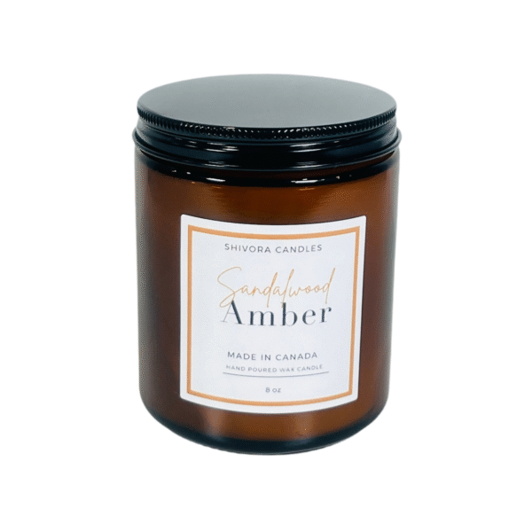 SANDALWOOD & AMBER CANDLE - 8 OZ