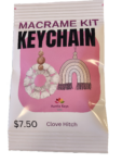 Macrame Keychain DIY Kit - Clove Hitch Red and White