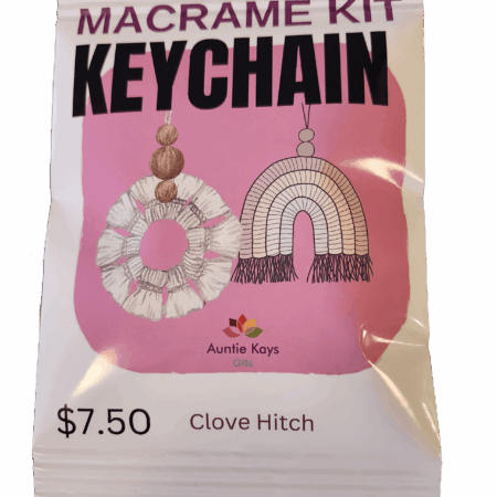 Macrame Keychain DIY Kit - Clove Hitch Red and White