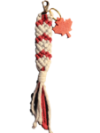 Macrame Keychain DIY Kit - Clove Hitch Red and White