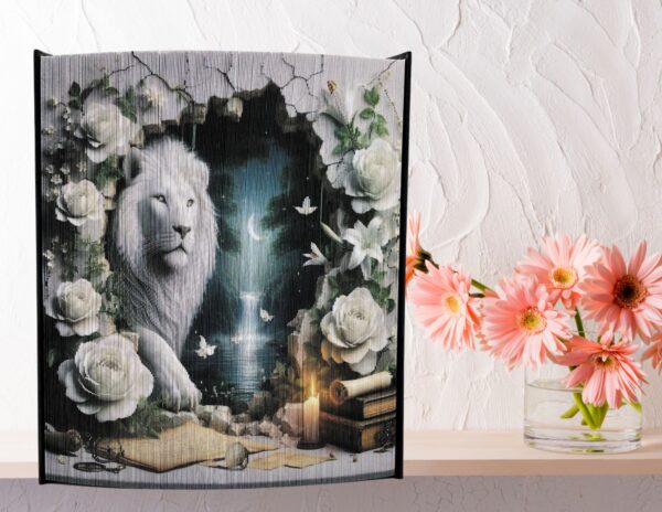 3D LION - BOOK FOLDING PATTERN - Digital Download