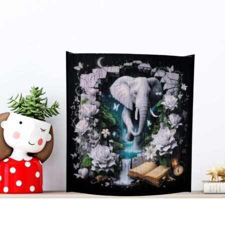 3D ELEPHANT BOOK ART - FINISHED BOOK ART