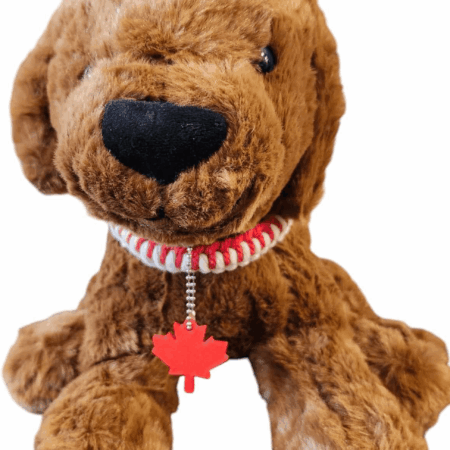 Pet Collar - Macrame - Cobra Pattern - Red and White - Go Canada