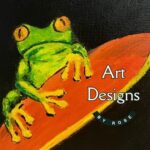Frog Painting, 4 X 4 Mini Original Acrylic Painting