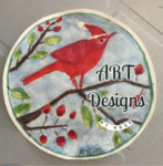 Winter Cardinal Mixed Media Print (11"x 14" and 16"x 20")
