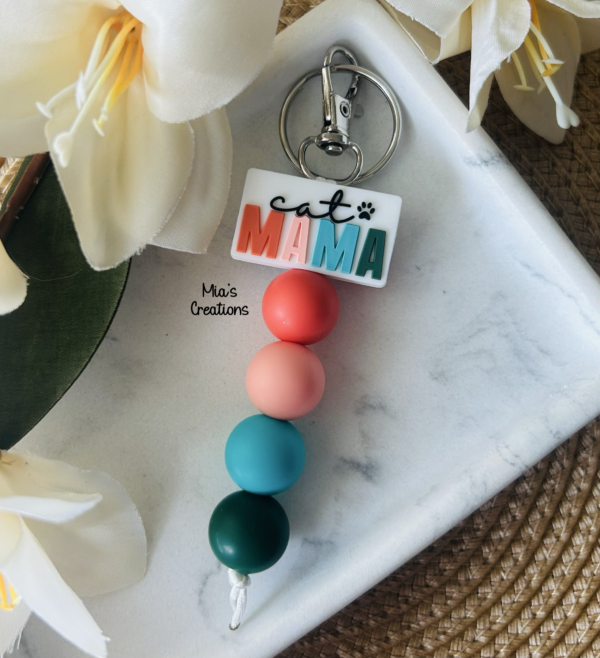 Cat Mama Key Chain | Cat Mom Key Chain | Cat Mama | Cat Mom | Mama Key Chain | Paw Mama |