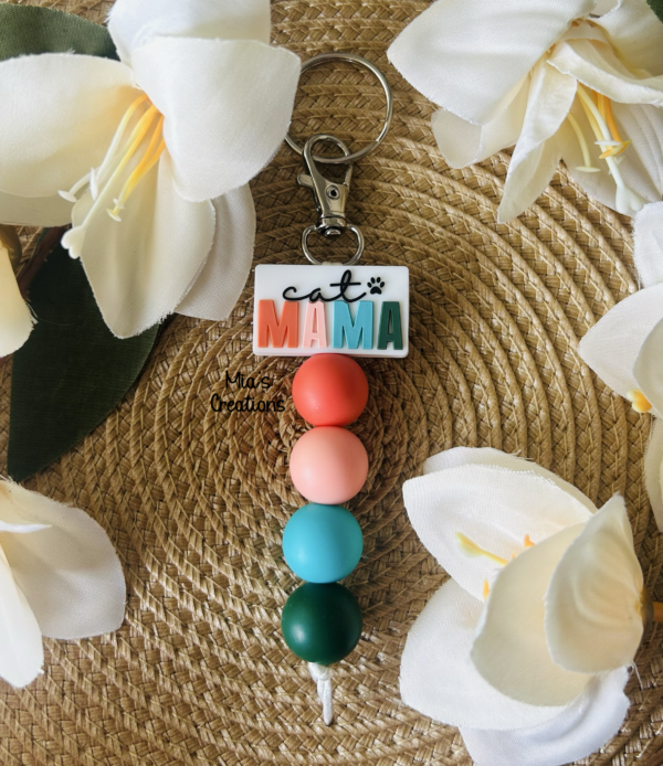 Cat Mama Key Chain | Cat Mom Key Chain | Cat Mama | Cat Mom | Mama Key Chain | Paw Mama |