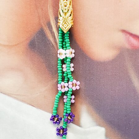 Handcrafted Native Wildflower Dangle Earrings - Indigenous Floral Boho Jewelry for Summer Festivals